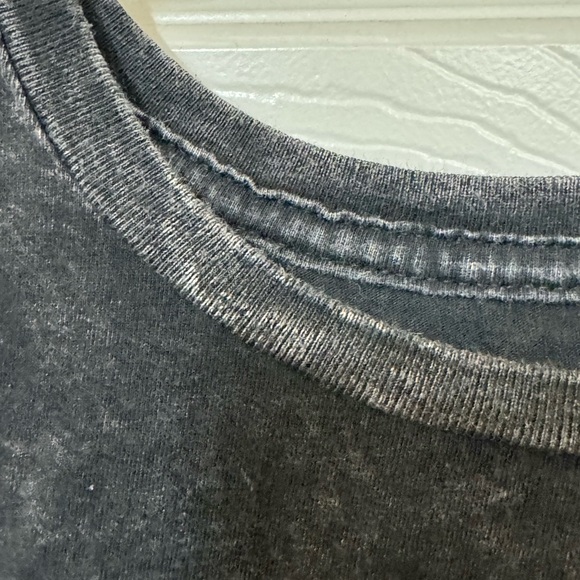 The Rolling Stones Acid Wash Black Distressed Rock Band Men’s L T-Shirt - Picture 6 of 10